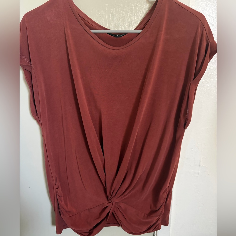 Lucky Brand Terracotta Twist Front Tee